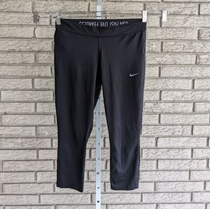 Nike Dri Fast Black Running Capri Leggings Medium GUC